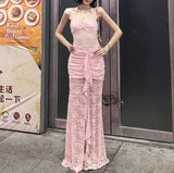 Elegant Lace Halter Dress image 7