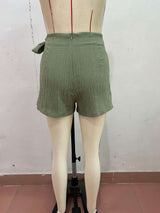 Textured Wrap-Style Skirt with Bow Detail image 5