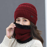 Knitted Winter Bennie - Free Size, Maroon Brown image