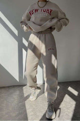 Relax Fit Short Sleeve Sweatshirt Set image 1