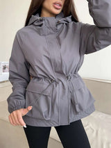Hooded Windbreaker with Multiple Pockets image 4