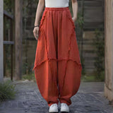 Bohemian Style Wide-Leg Trousers image 1