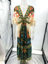 Deep V-Neck Maxi Dress image 1