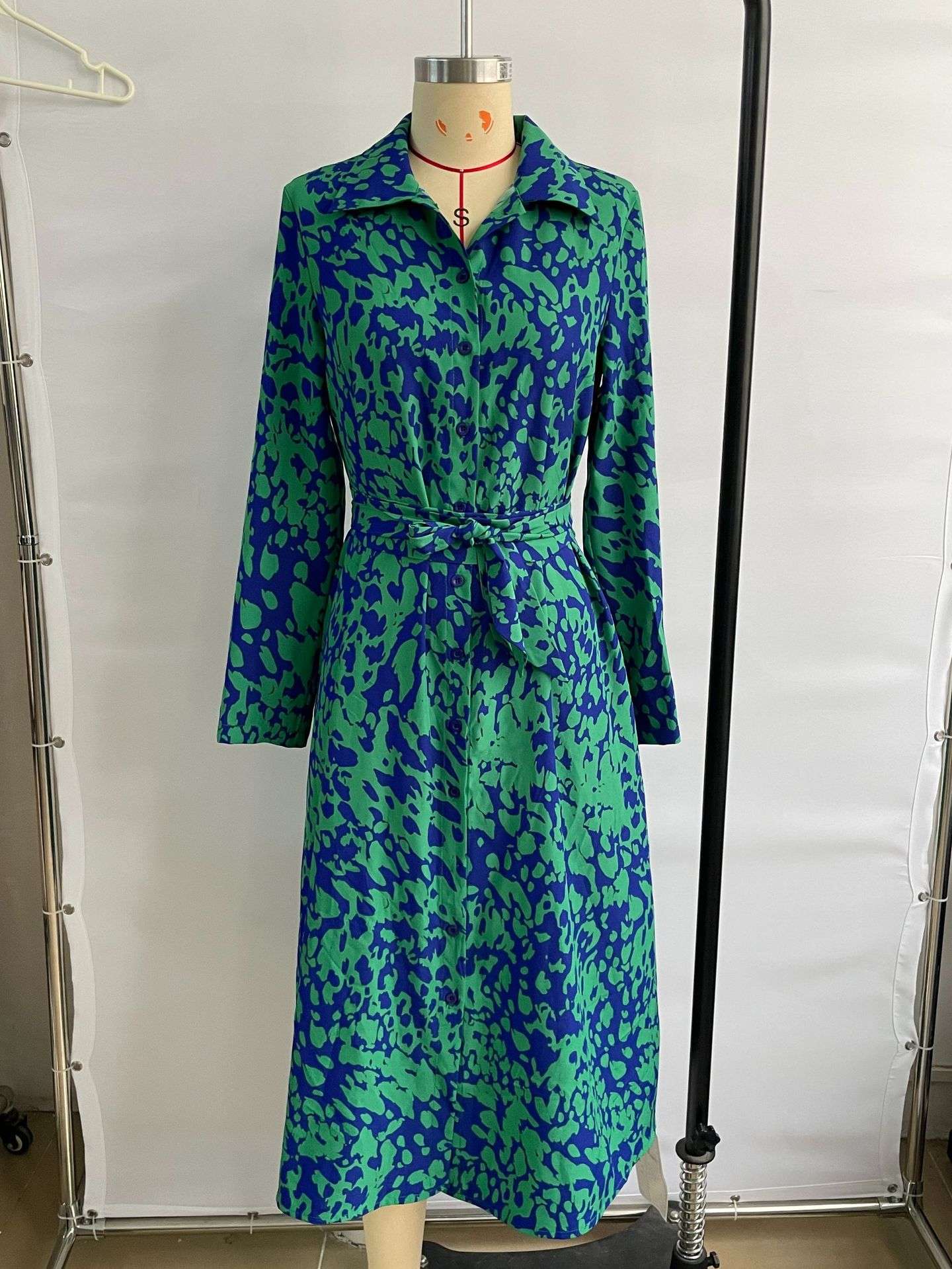 Animal Print Button-Front Maxi Dress image 5