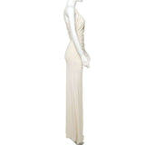 Luxe One-Shoulder Gown with Elegant Draping image 4
