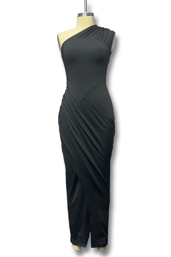 Sculpted Elegance One-Shoulder Gown image 5