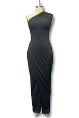 Sculpted Elegance One-Shoulder Gown image 5