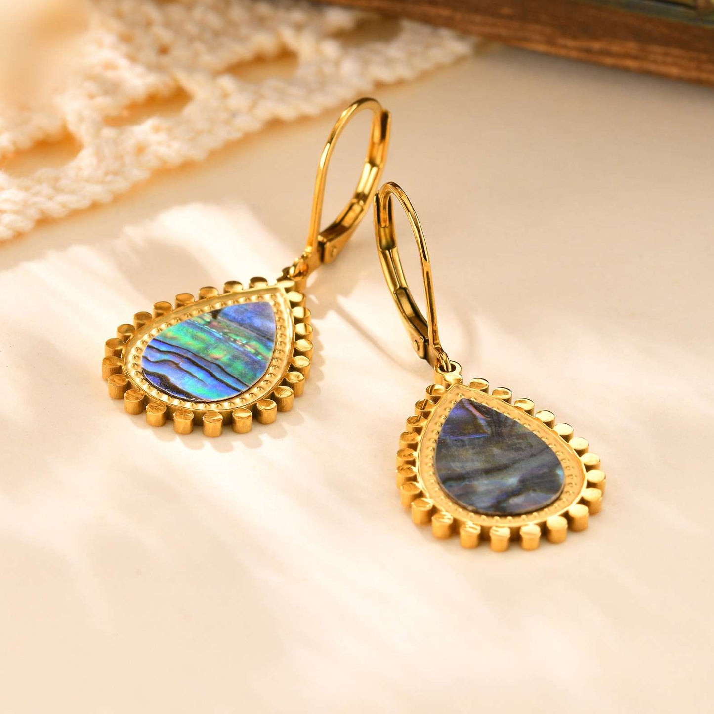 Gold-Plated Drop Earrings image 4