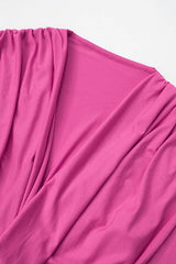 Fuchsia Glam Drape Romper image 4