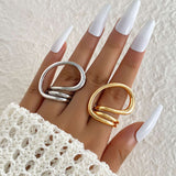 Stylish Open-Heart Chunky Rings image 1