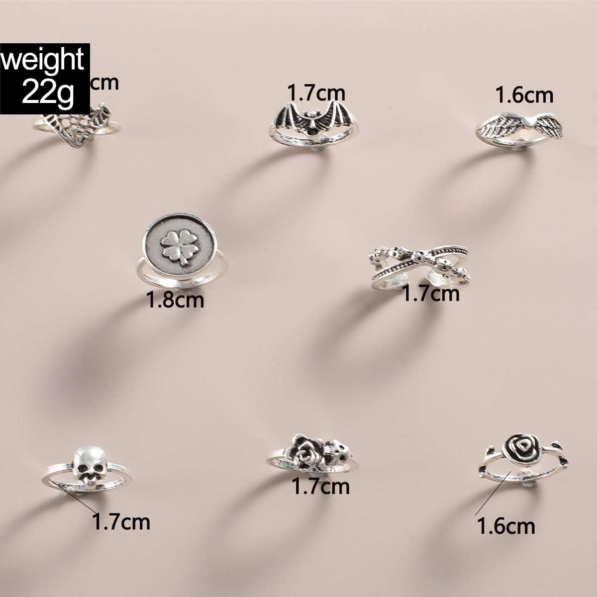 Alloy Statement Ring Set image 2