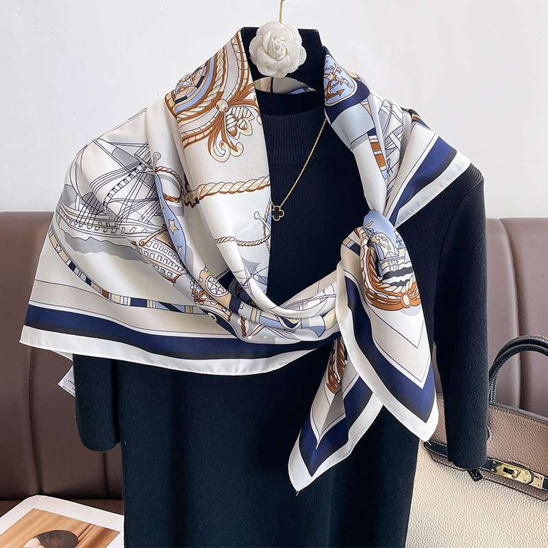 Luxury Printed Sunscreen Scarf image 7