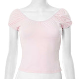 Ruched Sleeve Cotton Top image 3