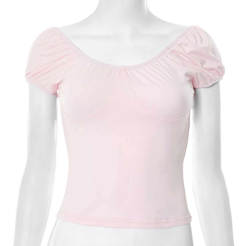 Ruched Sleeve Cotton Top image 3