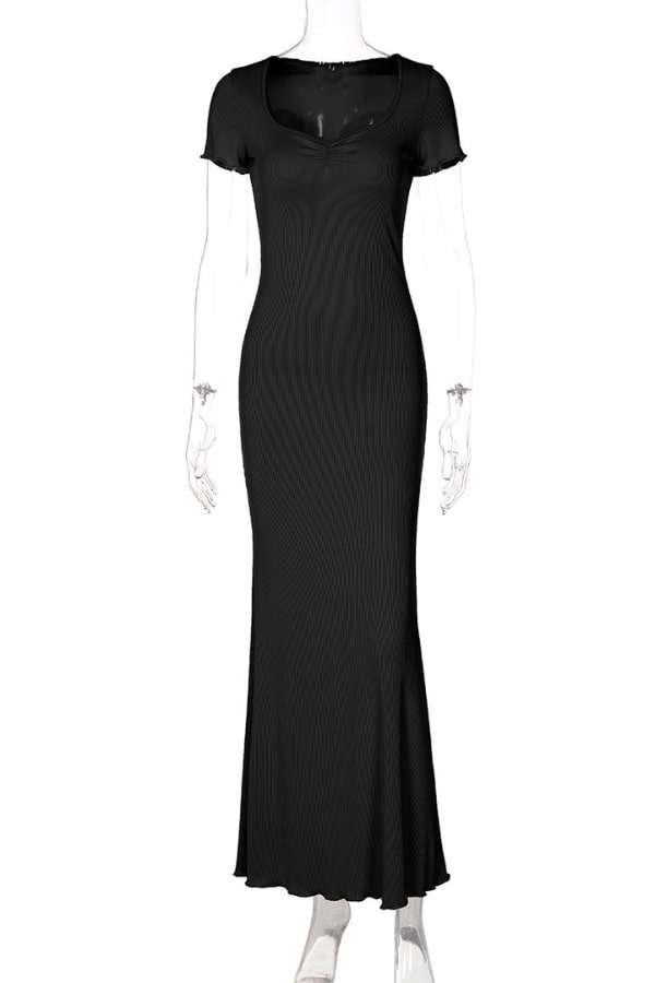 Elegant Evening Whisper Dress - M, Black image