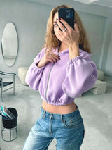 Cloud Cropped Hoodie image 5