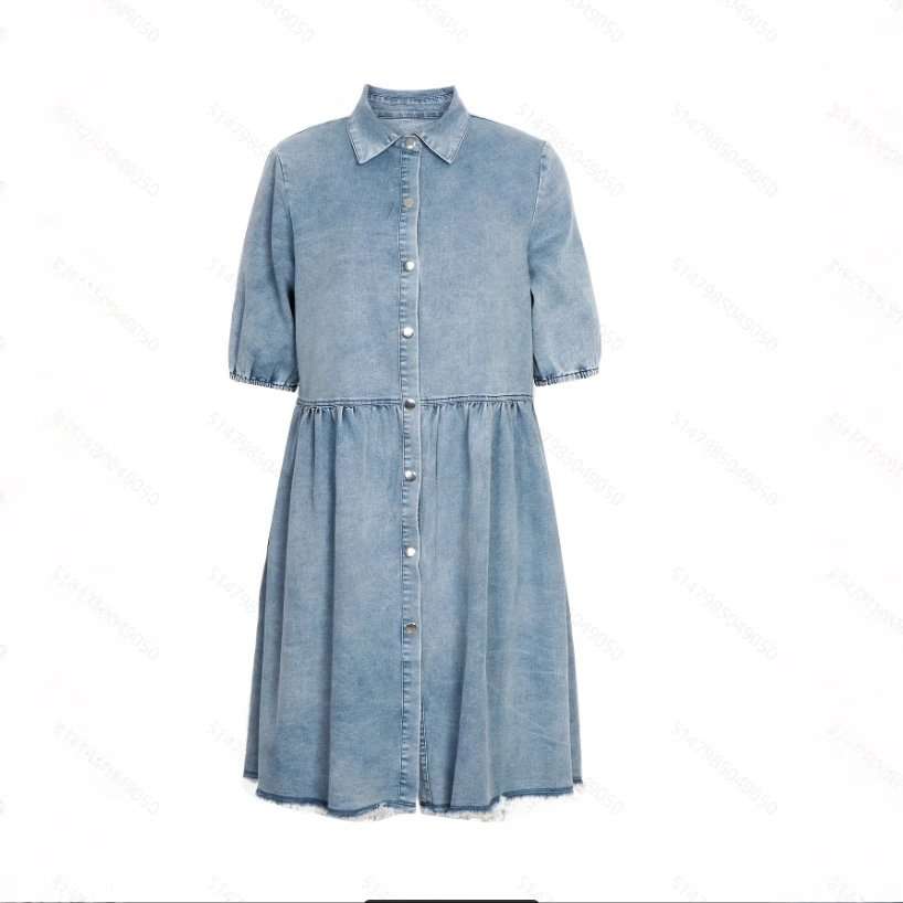 Puff Sleeve Button-Down Mini Dress image 2