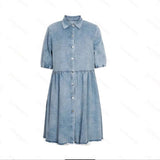 Puff Sleeve Button-Down Mini Dress image 2