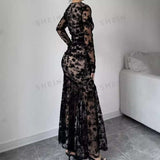 Lace Long Sleeve Maxi Dress image 4