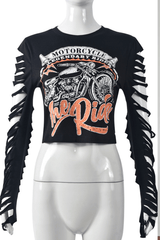 Rider's Edge Cutout Sleeve Crop Top image 4