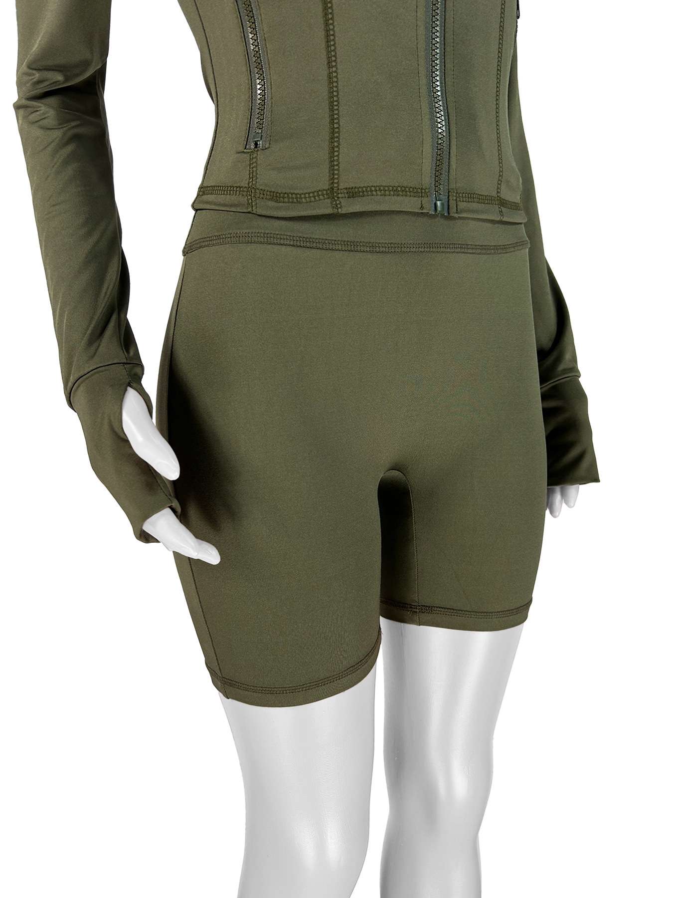 Athletic Two-Piece Set with Zipper Detail image 6