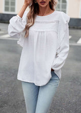 Self-Design Round Neck Elegant Top image 7