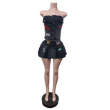 Edgy Patchwork Two-Piece Set image 1