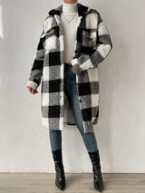 Plaid Sherpa Coat image 5