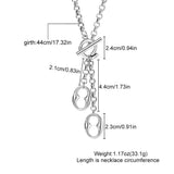 Chain Necklace with Toggle & Pendant image 3