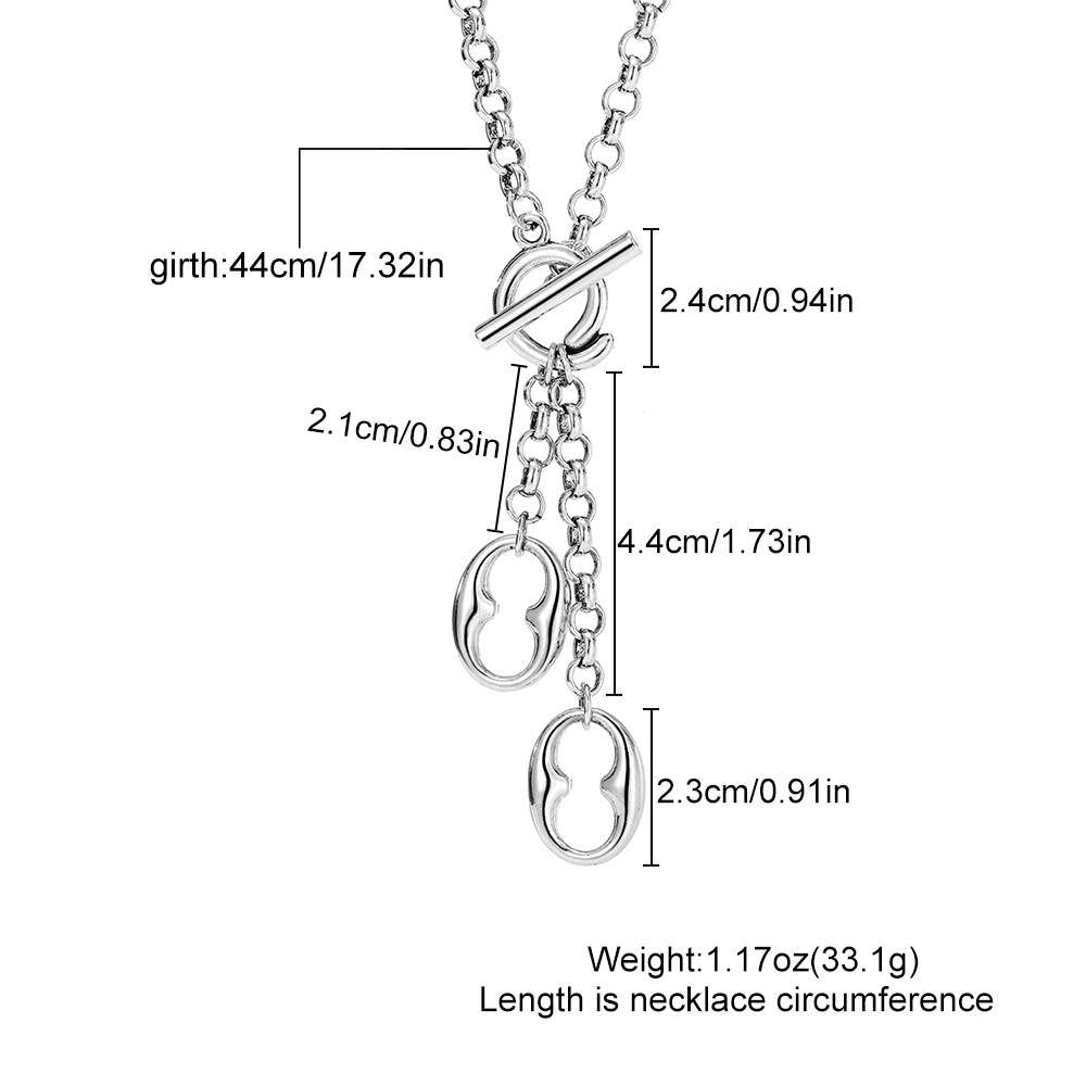 Chain Necklace with Toggle & Pendant image 3