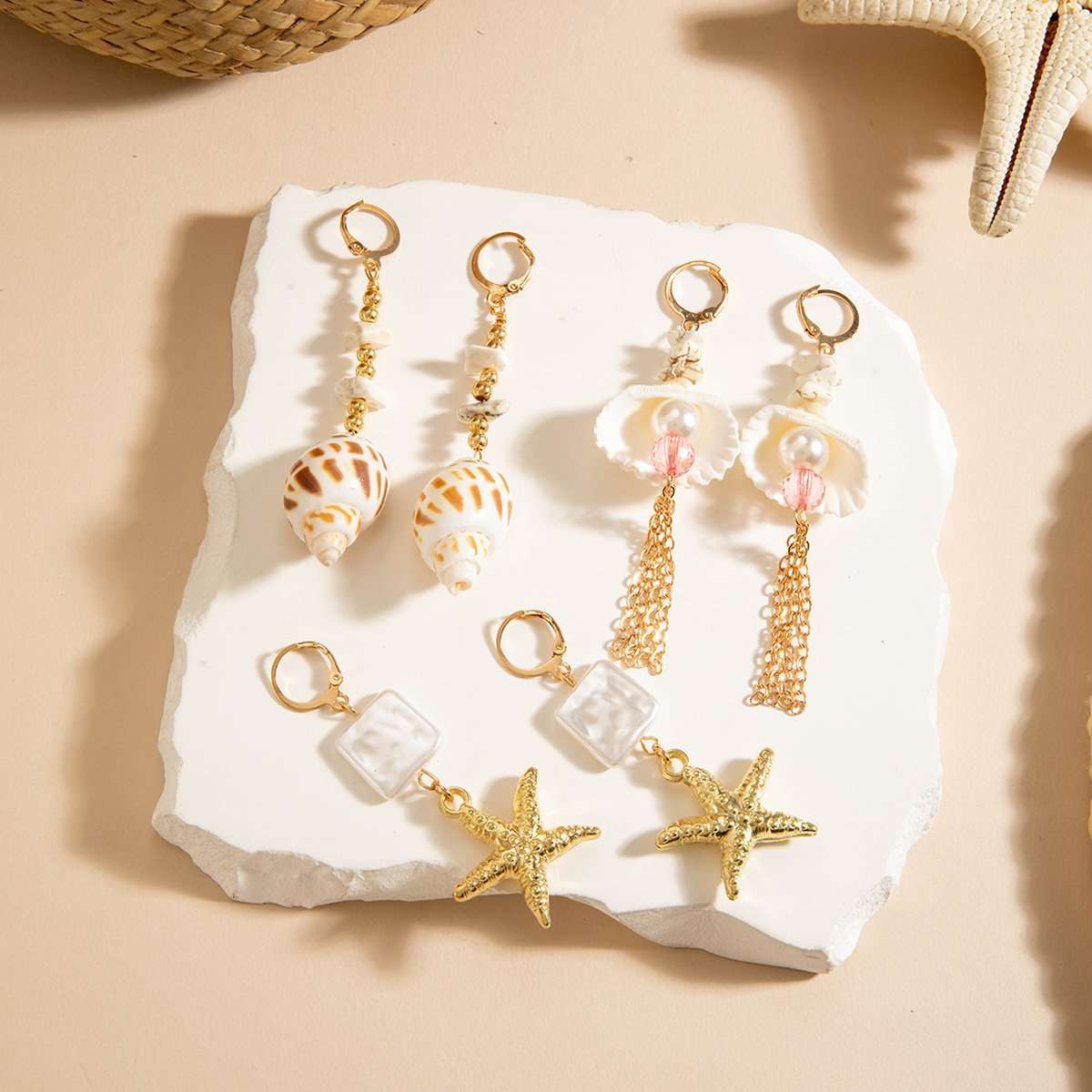 Coastal Charm Dangle Earring Set image 3