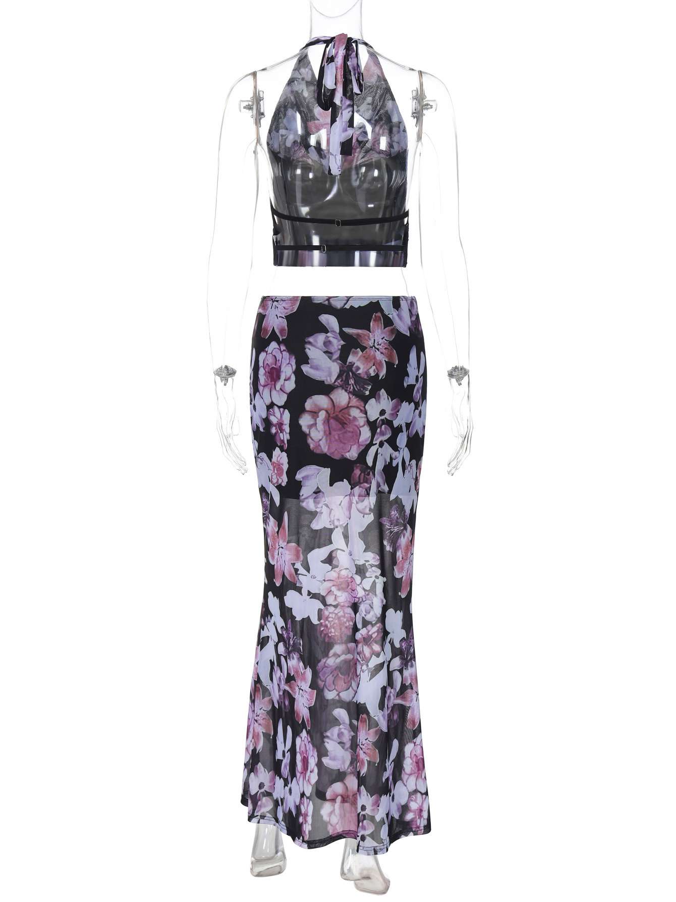 Floral Mesh Two-Piece Set image 3