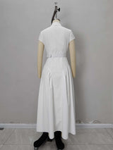 Button-Front Maxi Dress with Belt image 5