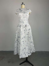 Floral Jacquard Midi Dress image 5