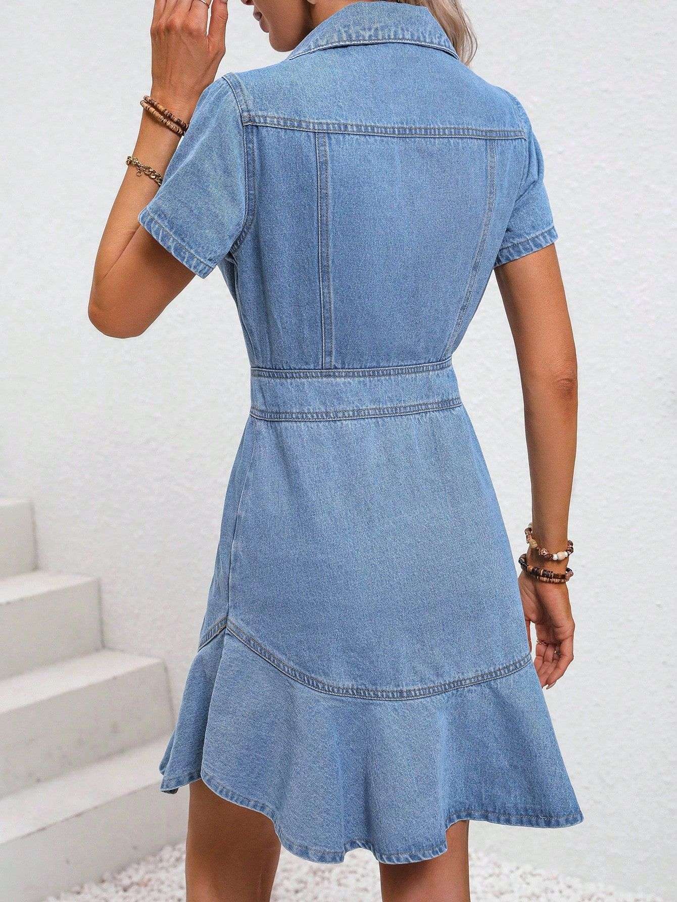 Button-Up Mini Dress image 3