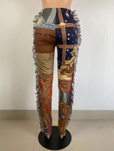 Print Tassel Design Pants image 3