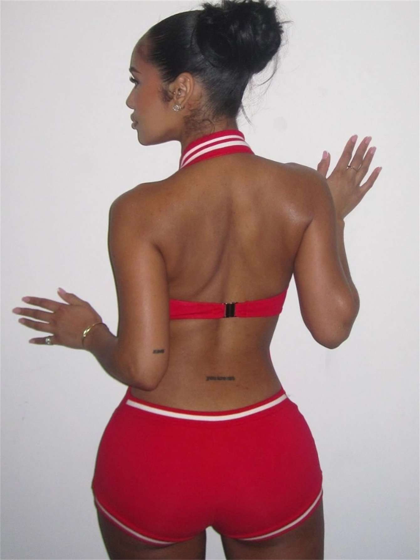 Retro Sporty Halter Romper image 3