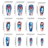 Blue Butterfly and Floral Nail Art image 2