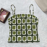 Green Geometric Print Camisole Top image 4