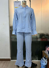 Casual 2-piece Suit Bell Sleeve Top Mesh Trousers image 2