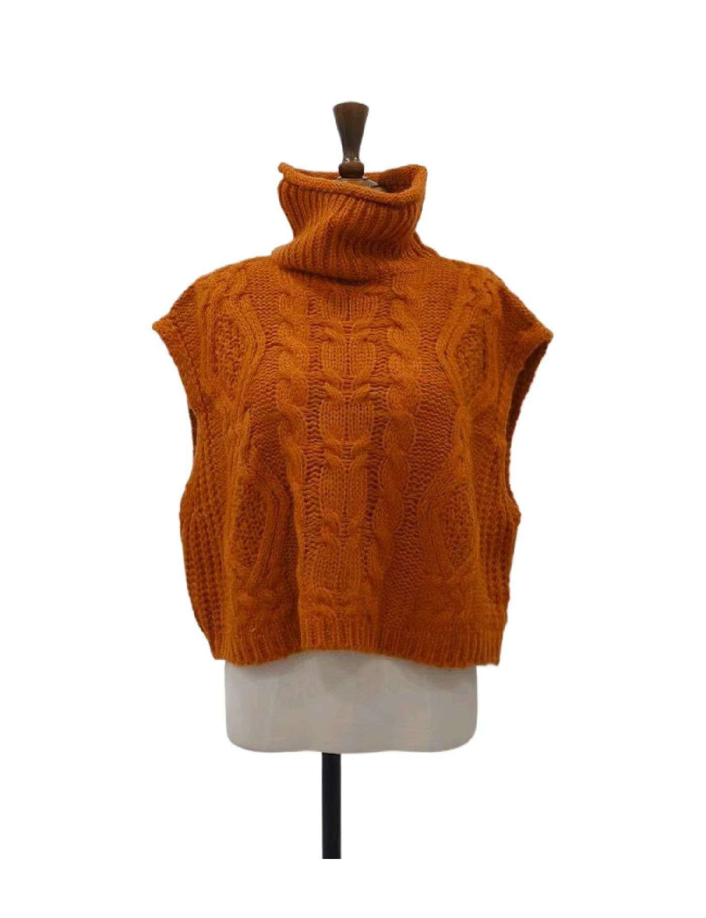 Sleeveless Sweater Vest Cropped Pullover image 4