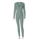 Curved Neck Seamless Slim Jumpsuit image 4