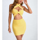 Cut-Out Halter Mini Dress image 1