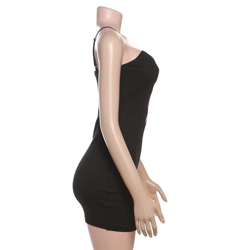 Mini Slip Dress with Bow Graphic image 4