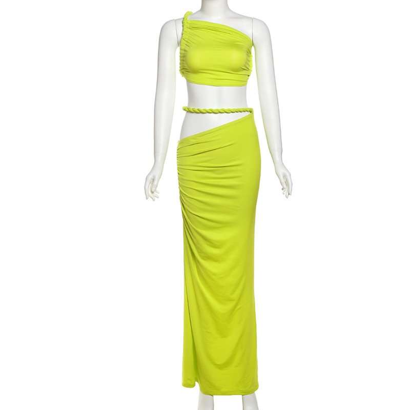 One-Shoulder Cutout Maxi Dress image 3