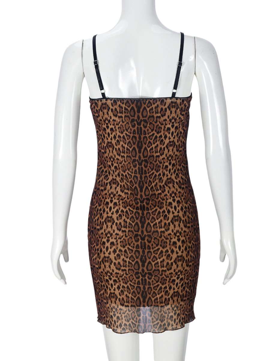 Animal Printed Bodycon Mini Dress image 4