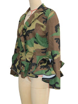 Camouflage Jacket with Zipper Details image 3
