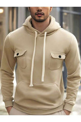 Mens Casual Cargo Sweatshirt Hoodie image 4