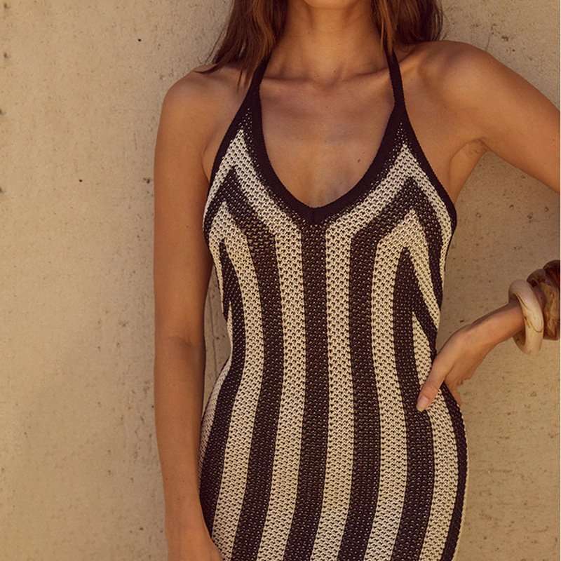Striped Knit Maxi Dress image 3