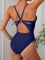 One-Piece Swimsuit with Adjustable Side Drawstrings image 5